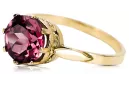 Or jaune 14 carats Rubis Anneau Vintage vrc366y